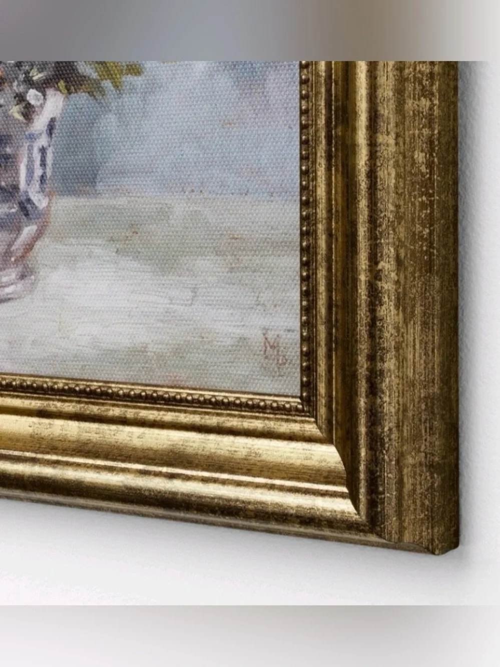 Threshold Studio McGee Floral Print w/Gold Vintage Style Frame 8”x10” NWT